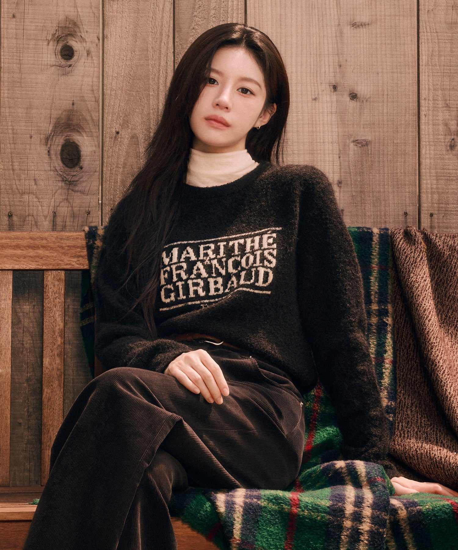 MARITHE FRANCOIS GIRBAUD BOUCLE CLASSIC LOGO KNIT PULLOVER