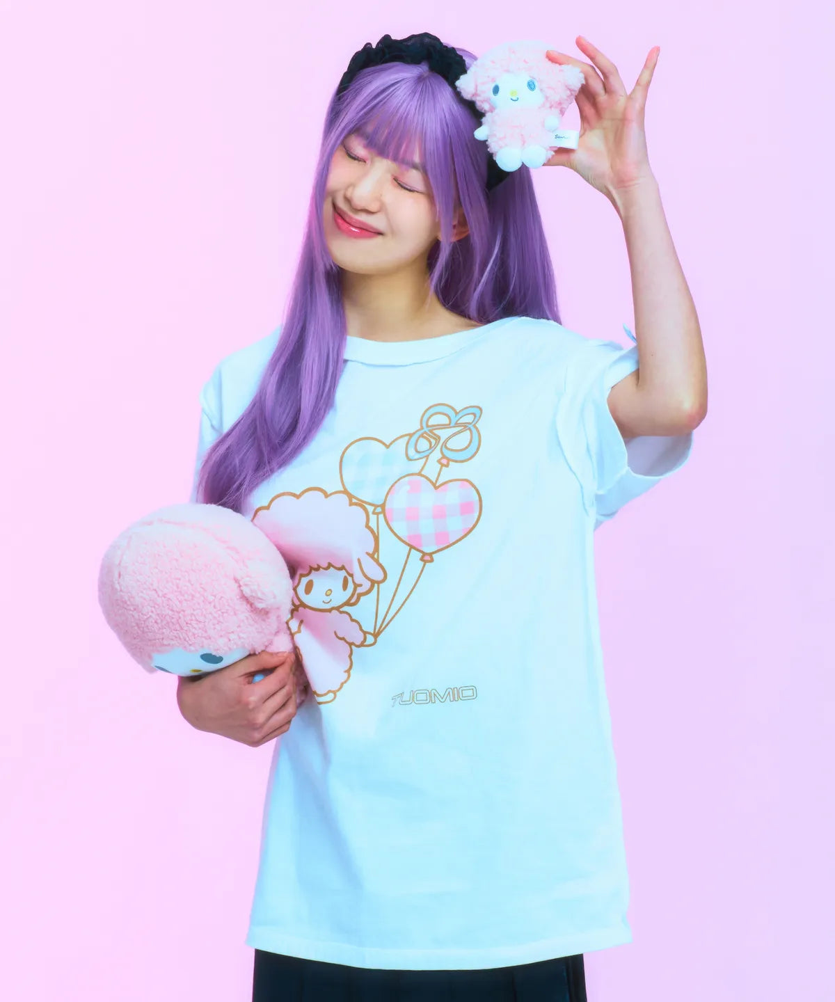 TUOMIO X SANRIO CHARACTERS] MY SWEET PIANO OVERSIZED T-SHIRT WHITE