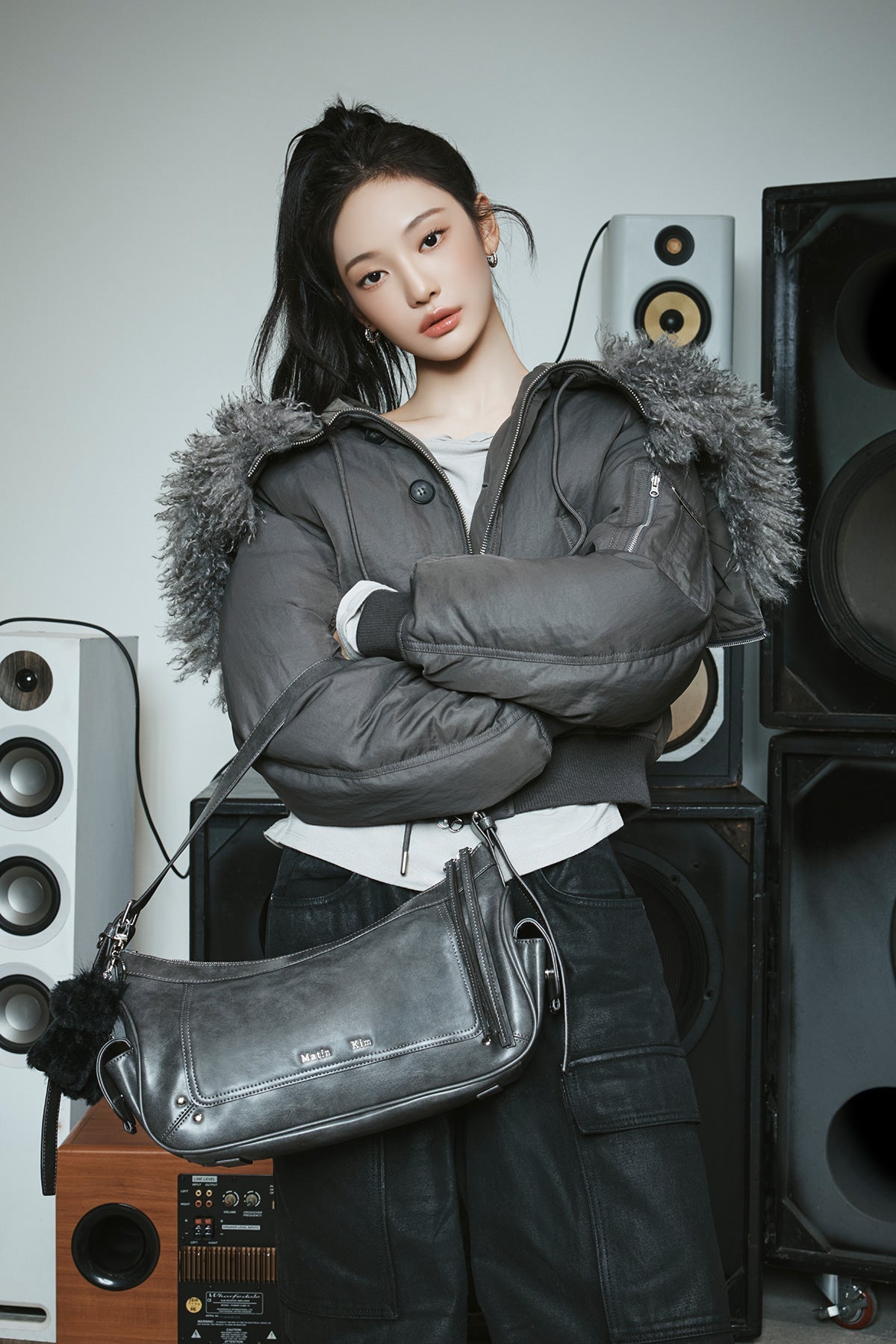 Matin Kim RIVET POINT QUAD SHOULDER BAG (aespa ningning WEAR)