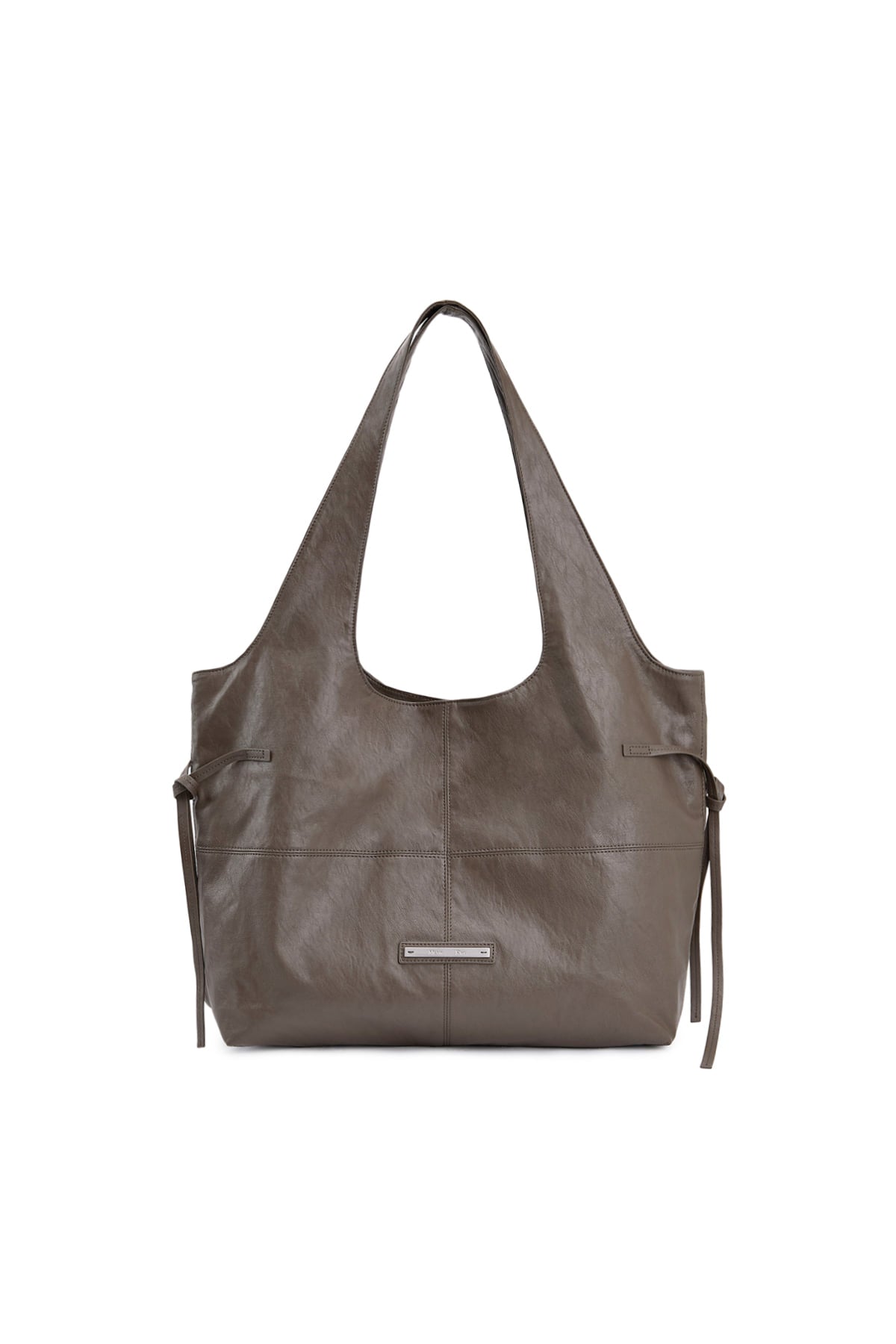 Matin Kim SIDE STRING LEATHER BIG SHOULDER BAG