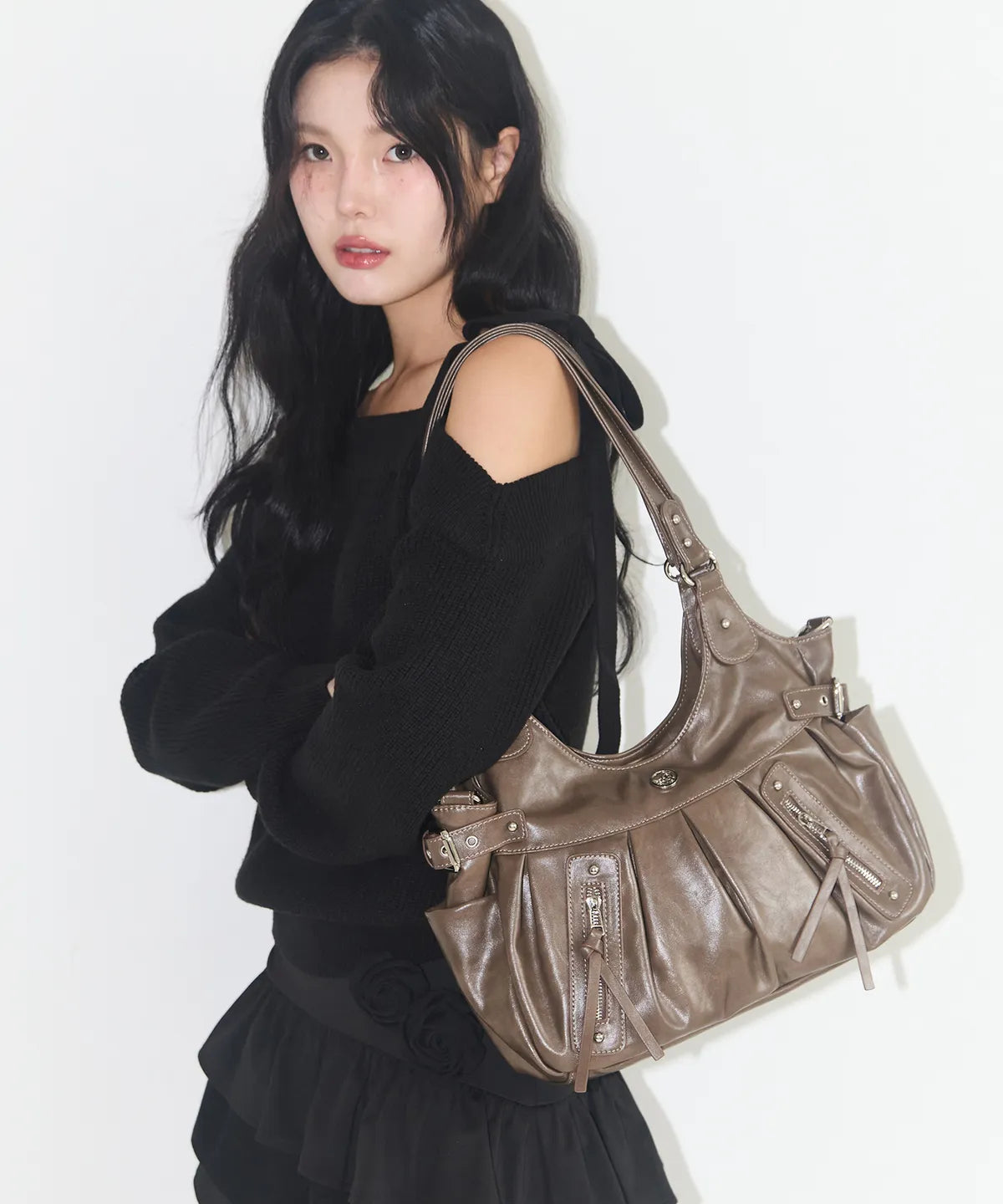 ILLIGO AMBER BUCKLE SHOULDER BAG