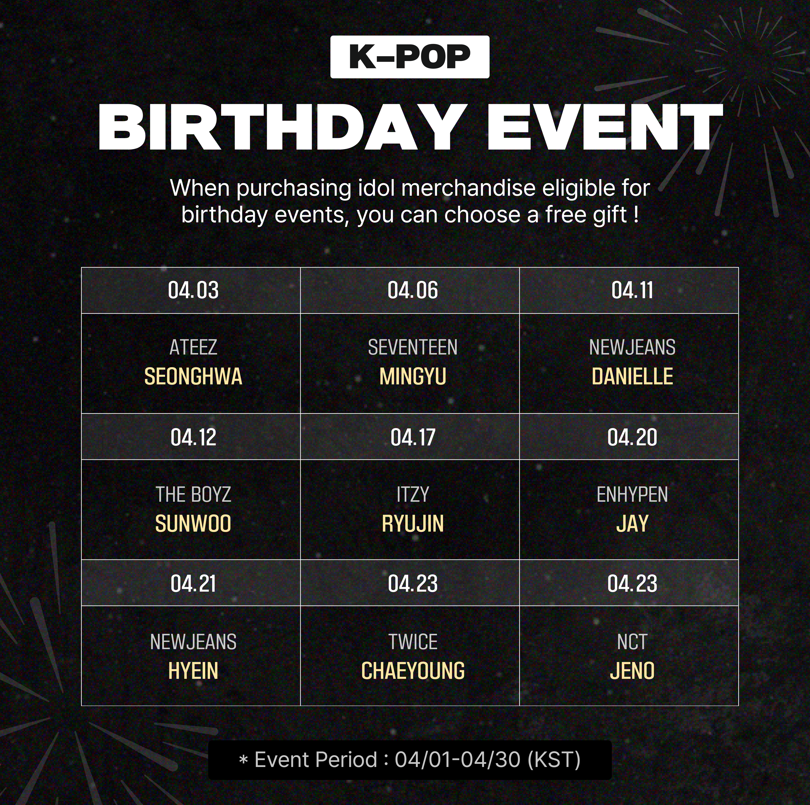 Spring Special: K-Pop Birthday Event & Exclusive Freebies on DKshop