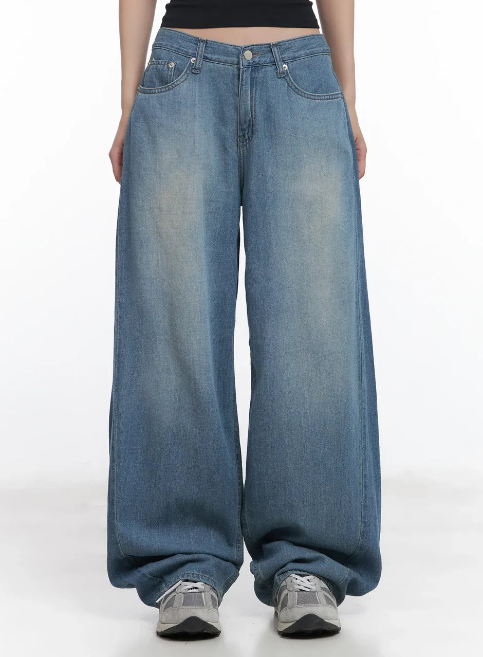 LEWKIN Yuna Washed Wide-Leg Jeans LEWKIN  DKshop