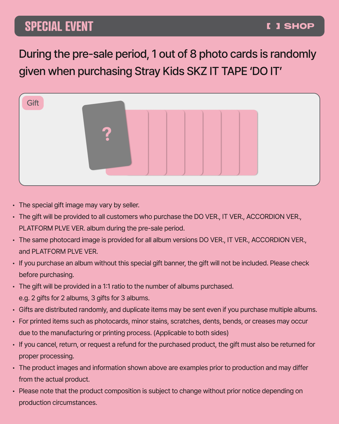 [POB Selectable] [PRE-ORDER] Stray Kids - SKZ IT TAPE DO IT Stray Kids  DKshop