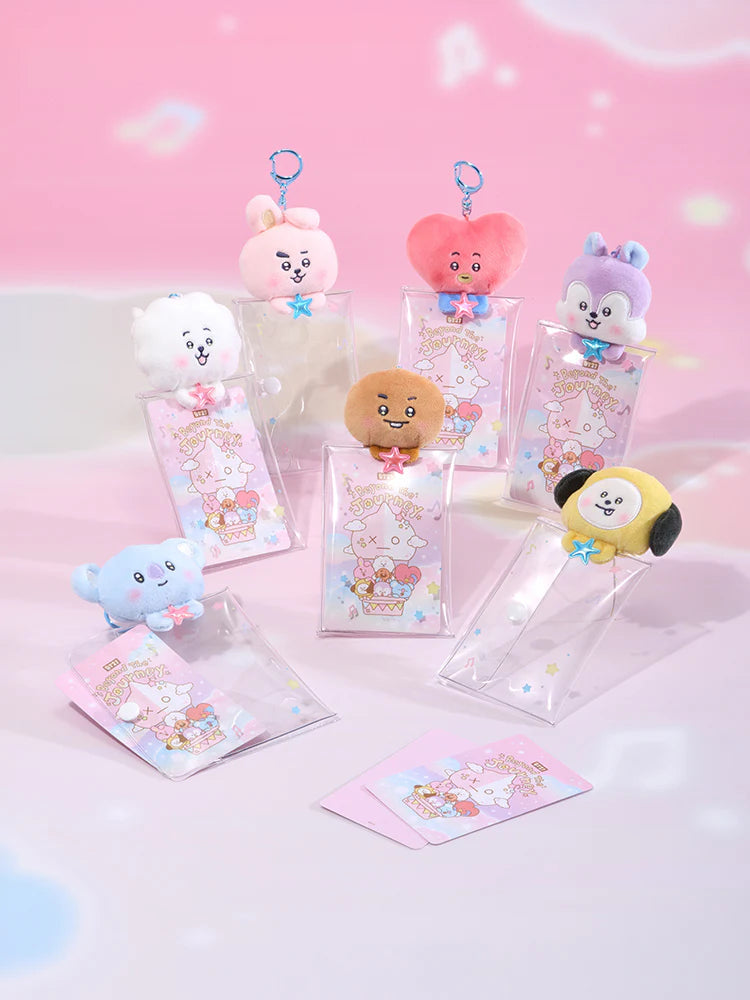 BT21 BEYOND THE JOURNEY CLEAR PLUSH POUCH KEYRING BT21  DKshop
