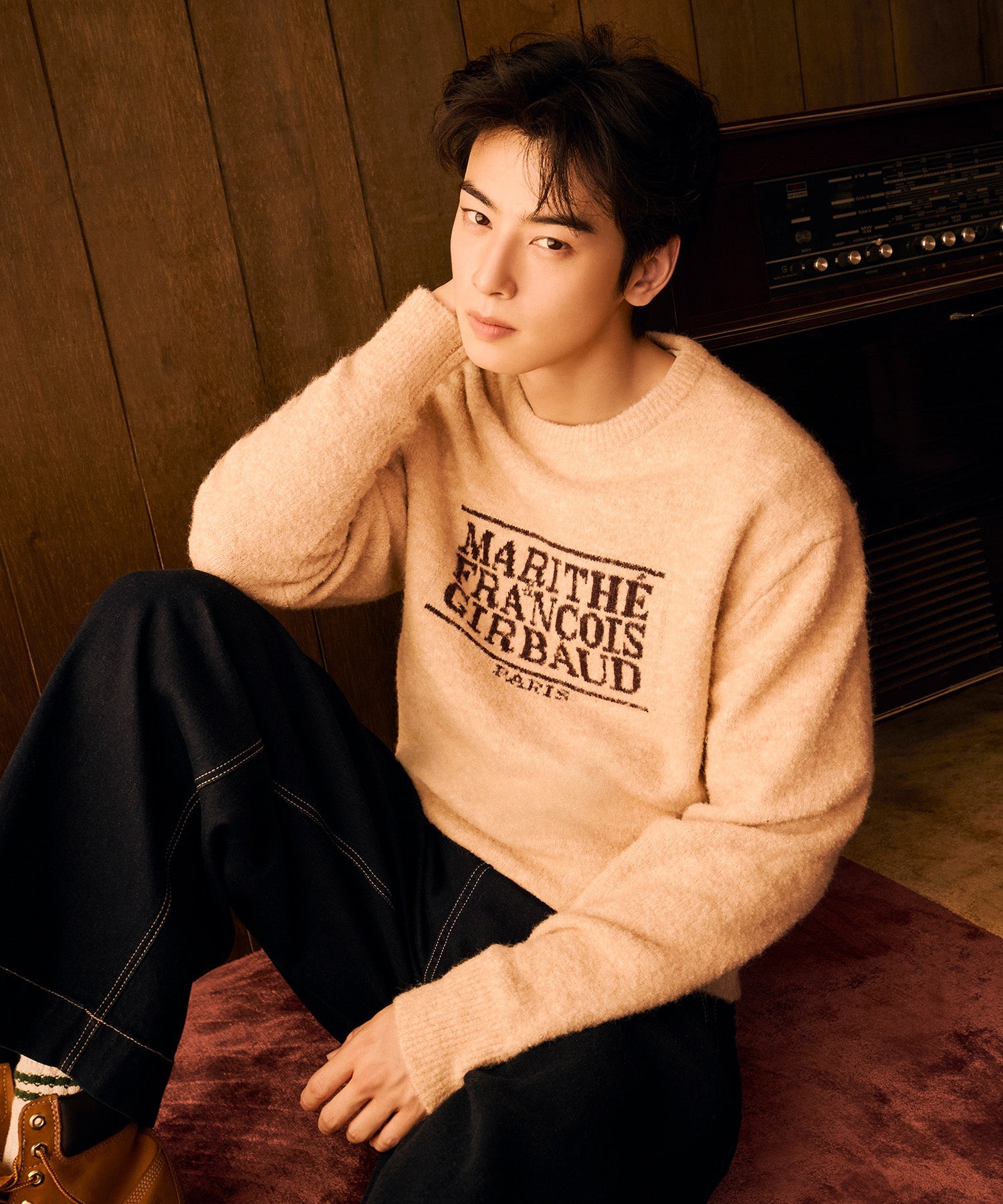 MARITHE FRANCOIS GIRBAUD BOUCLE CLASSIC LOGO KNIT PULLOVER