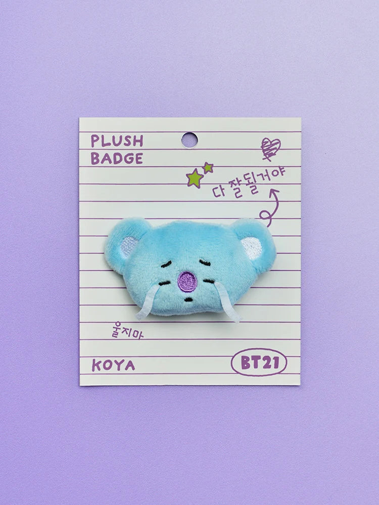 BT21 BOO-HOO FACE PLUSH BROOCH TODAY’S MOOD BT21  DKshop