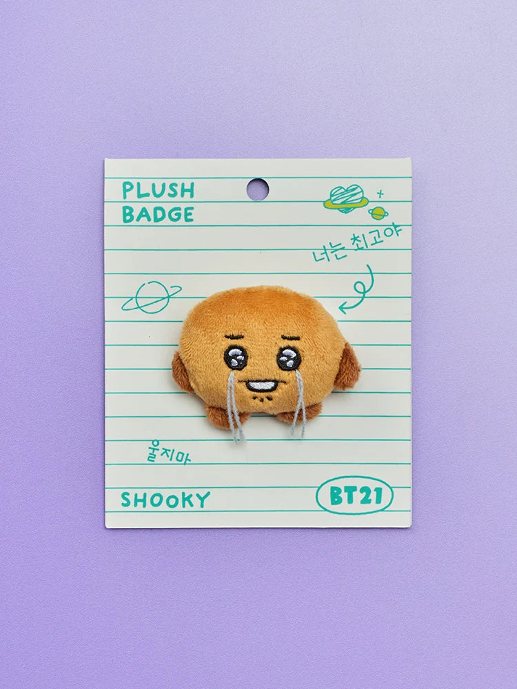BT21 BOO-HOO FACE PLUSH BROOCH TODAY’S MOOD BT21  DKshop
