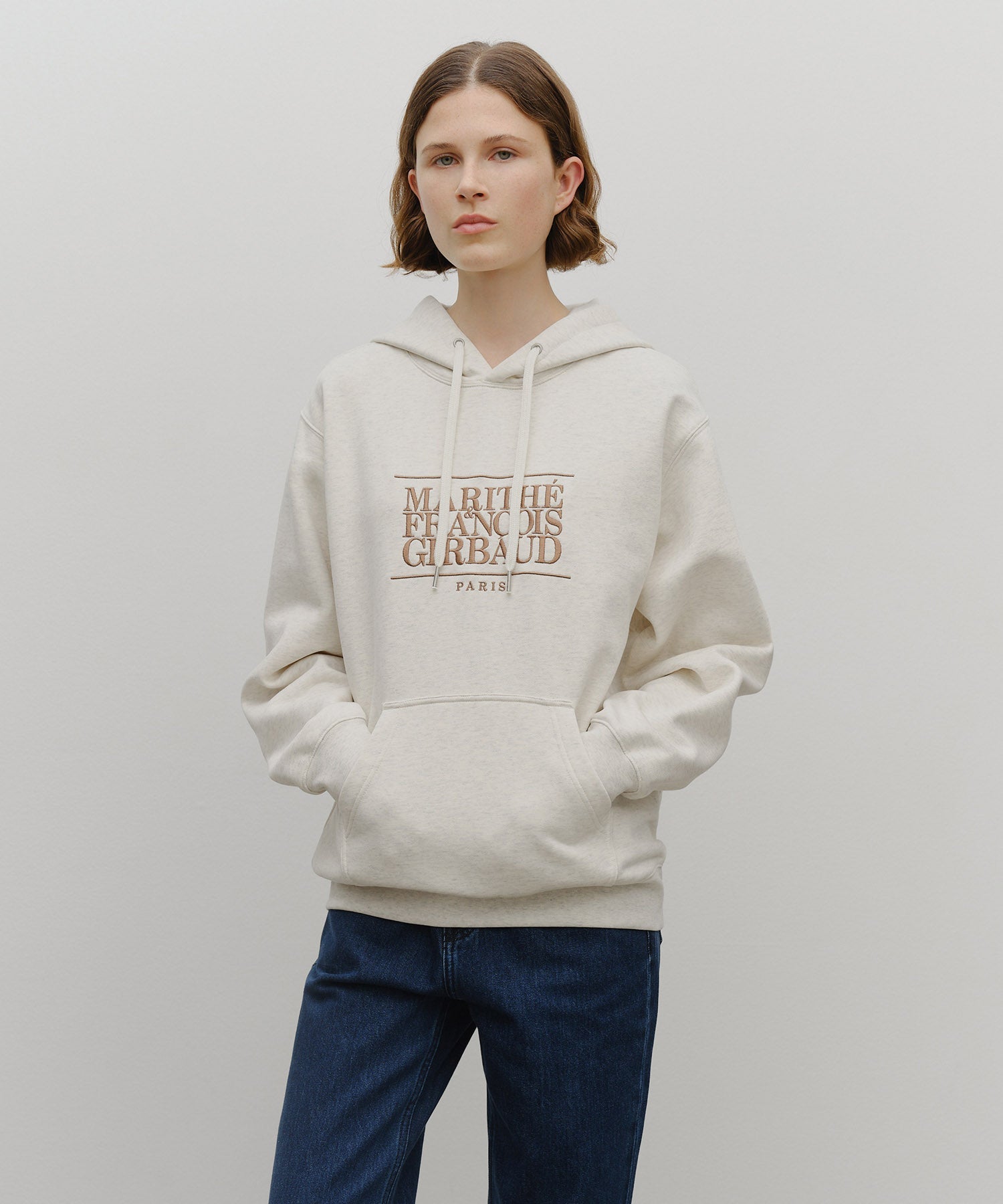 MARITHE FRANCOIS GIRBAUD パーカー MARIHE☆W CLASSIC LOGO CROP HOODIE ZIPUP (Marithe + Francois