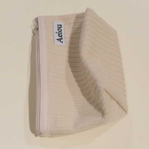 Aeiou Basic Pouch (L size) Popcorn Corduroy Aeiou  DKshop
