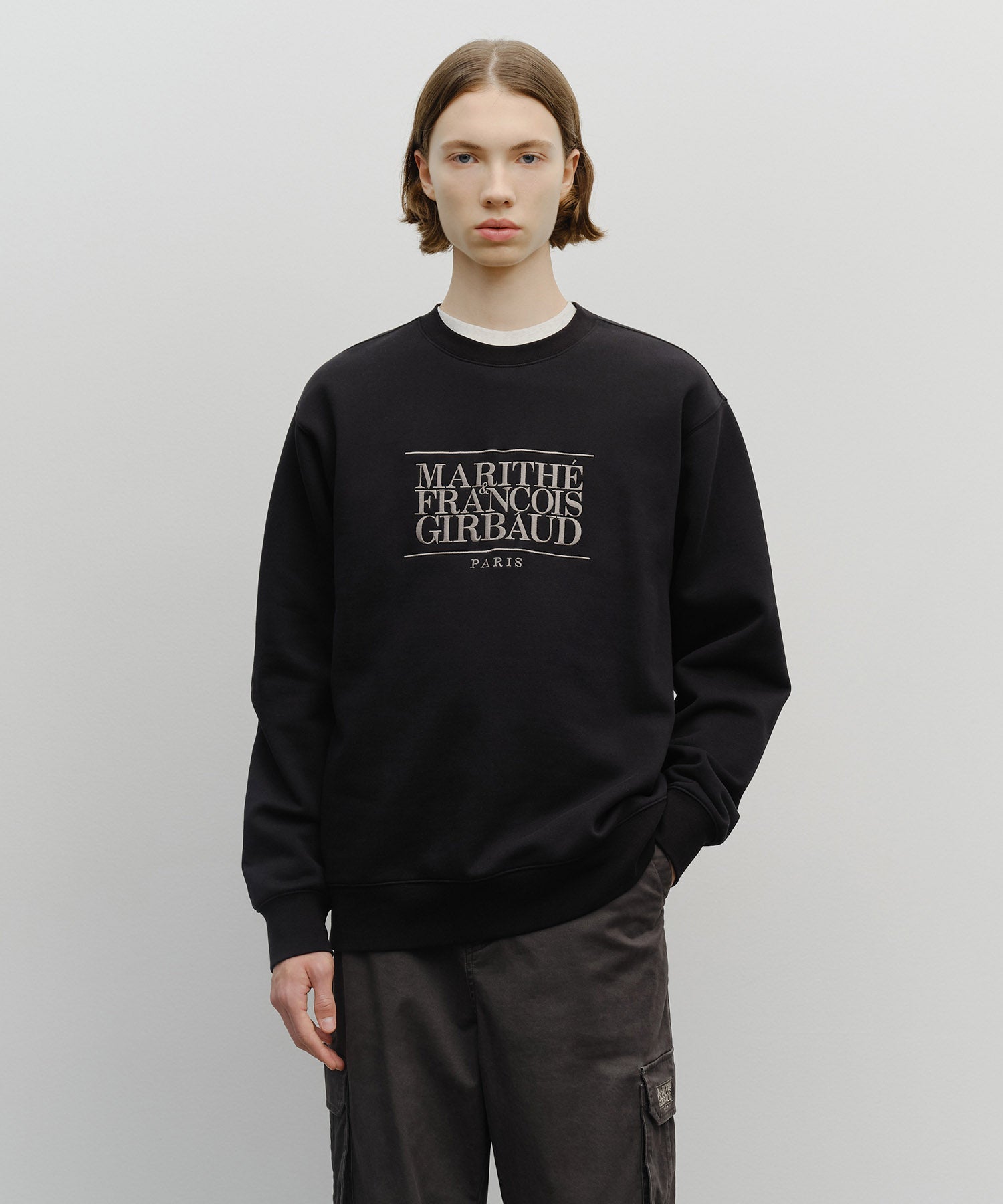 MARITHE FRANCOIS GIRBAUD CLASSIC LOGO EMBROIDERY SWEATSHIRT