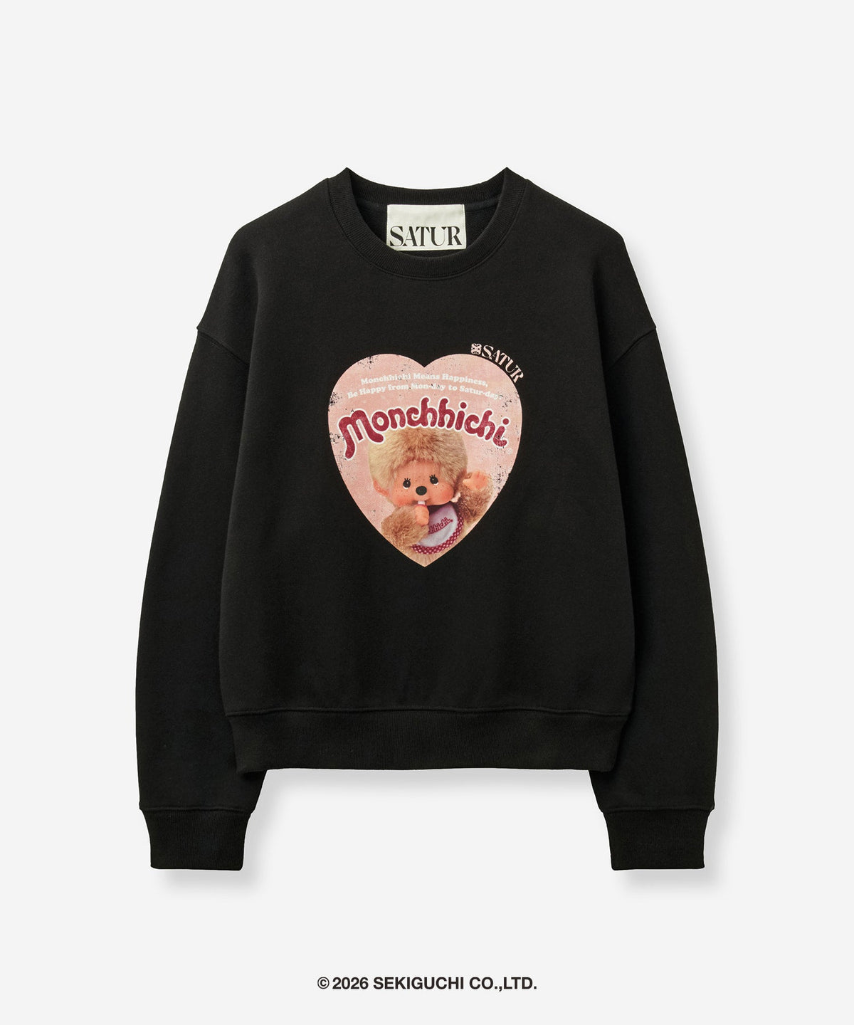 [SATUR × MONCHHICHI] Saturday Mood Sweatshirt SATUR  DKshop