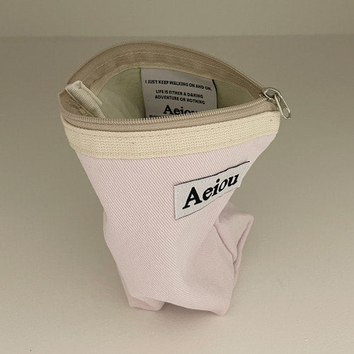 Aeiou Basic Pouch (M size) Pink Hula Berry Aeiou  DKshop