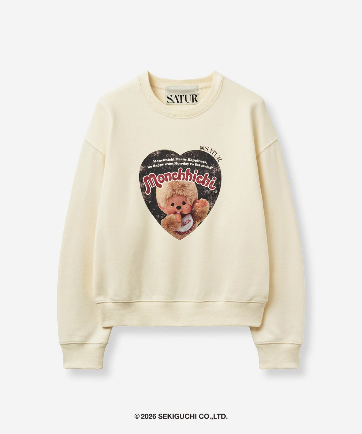 [SATUR × MONCHHICHI] Saturday Mood Sweatshirt SATUR  DKshop