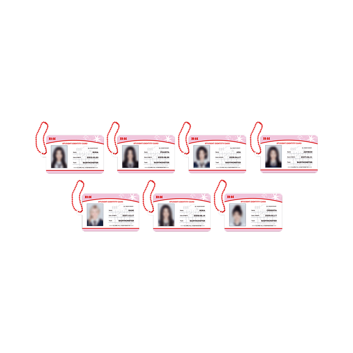 BABYMONSTER - [1STANNIVERSARY] BABYMONSTER STUDENT ID CARD KEYRING BABYMONSTER  DKshop