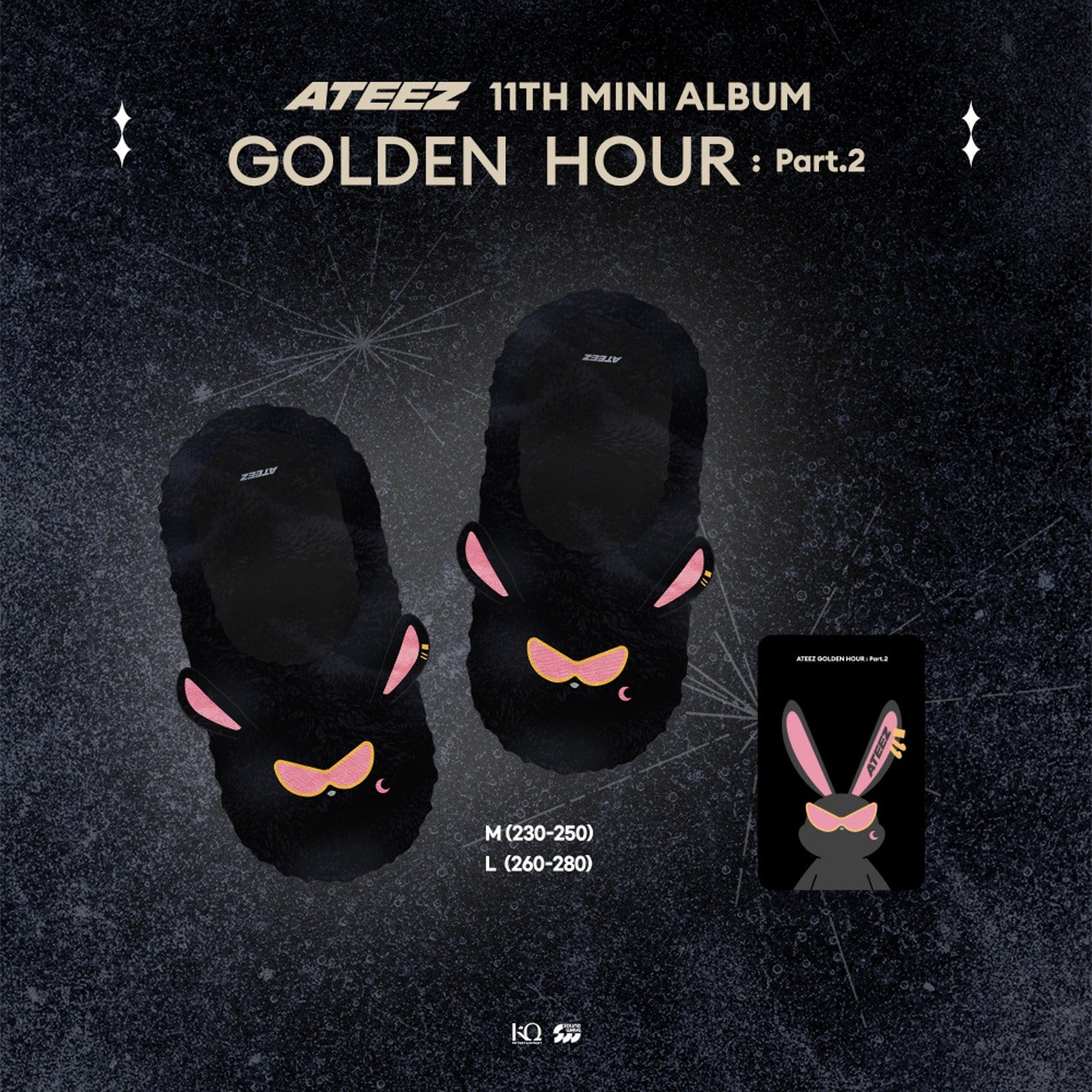 [PRE-ORDER] ATEEZ - GOLDEN HOUR : Part.2 POP-UP OFFICIAL MD (Mito FUR SLIPPERS)