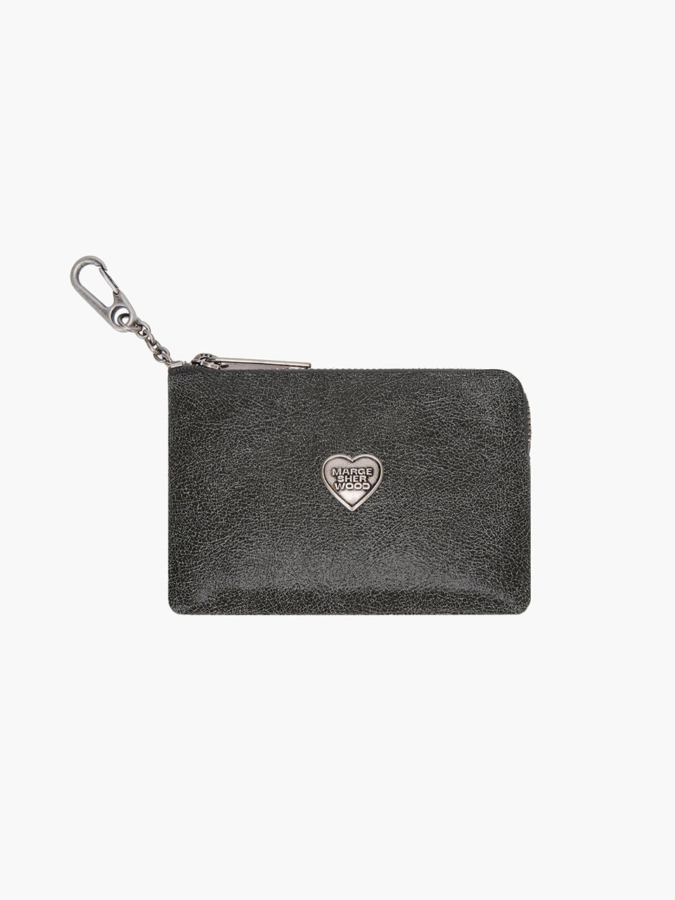 MARGESHERWOOD HEART ZIPPER WALLET_SILVER LOGO MARGESHERWOOD  DKshop