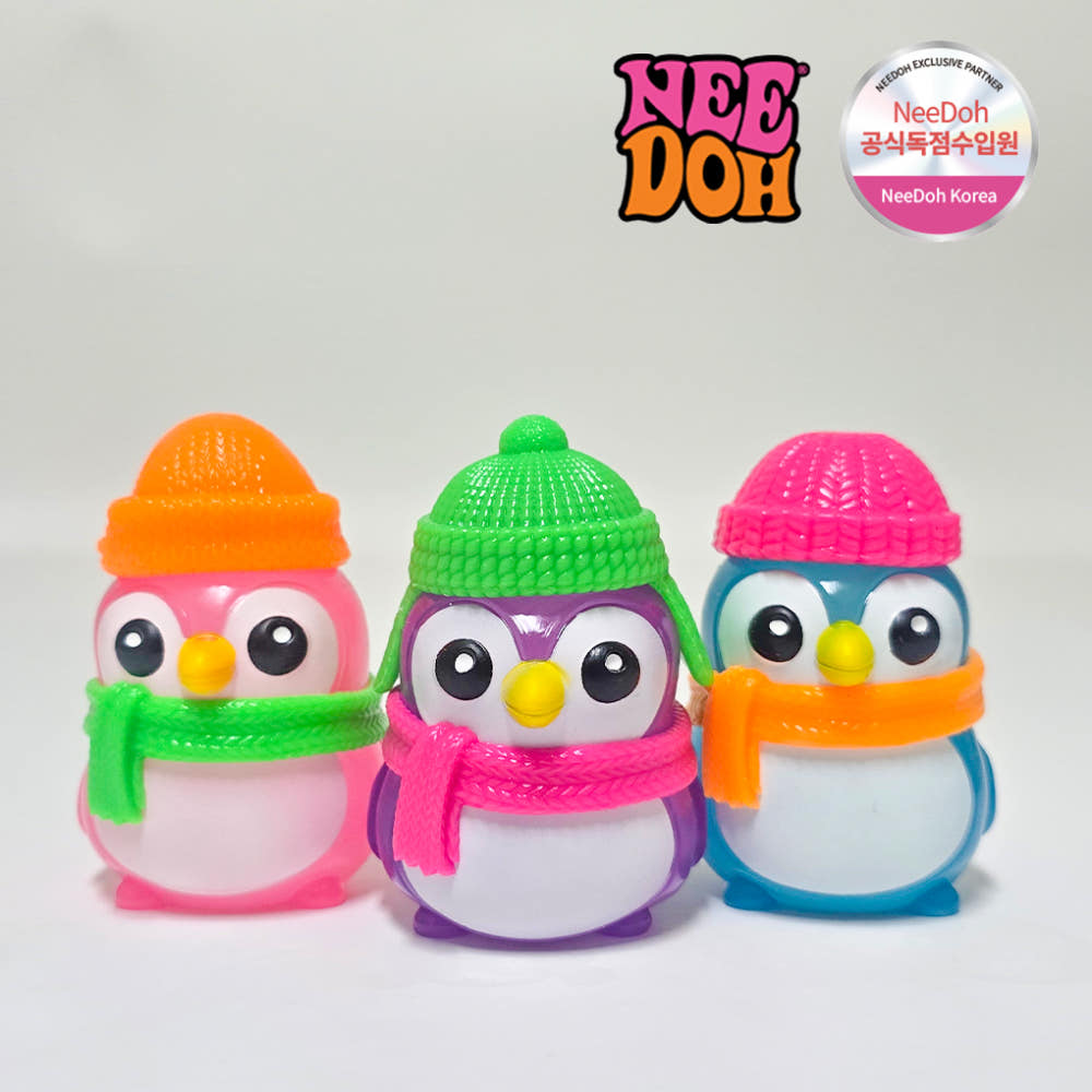 Needoh Polar Glow Penguin Stress Ball Needoh  DKshop