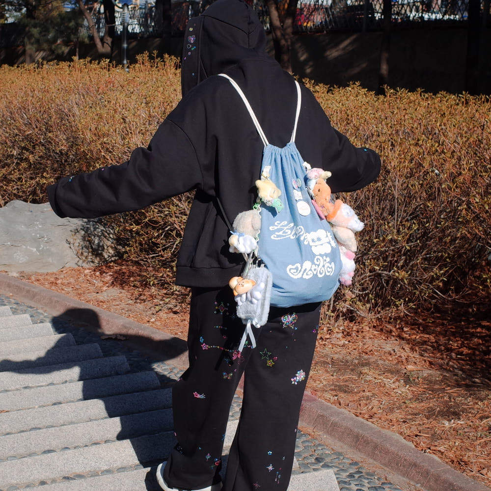 [TOMORROW CLOVER] HOPE COURAGE LOVE String Bag TOMORROW CLOVER  DKshop