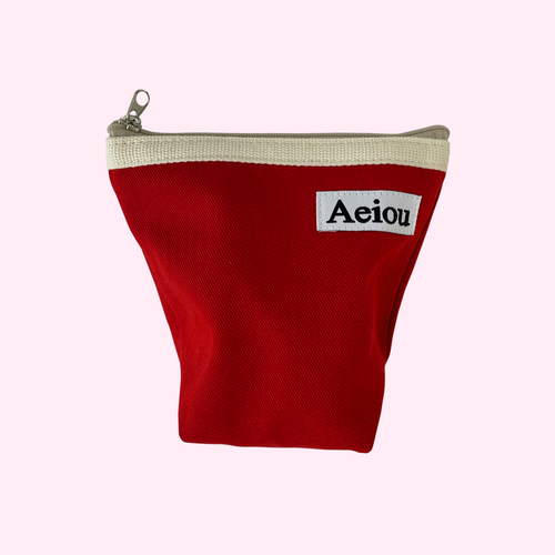 Aeiou Basic Pouch (M size) Red Apple Aeiou  DKshop