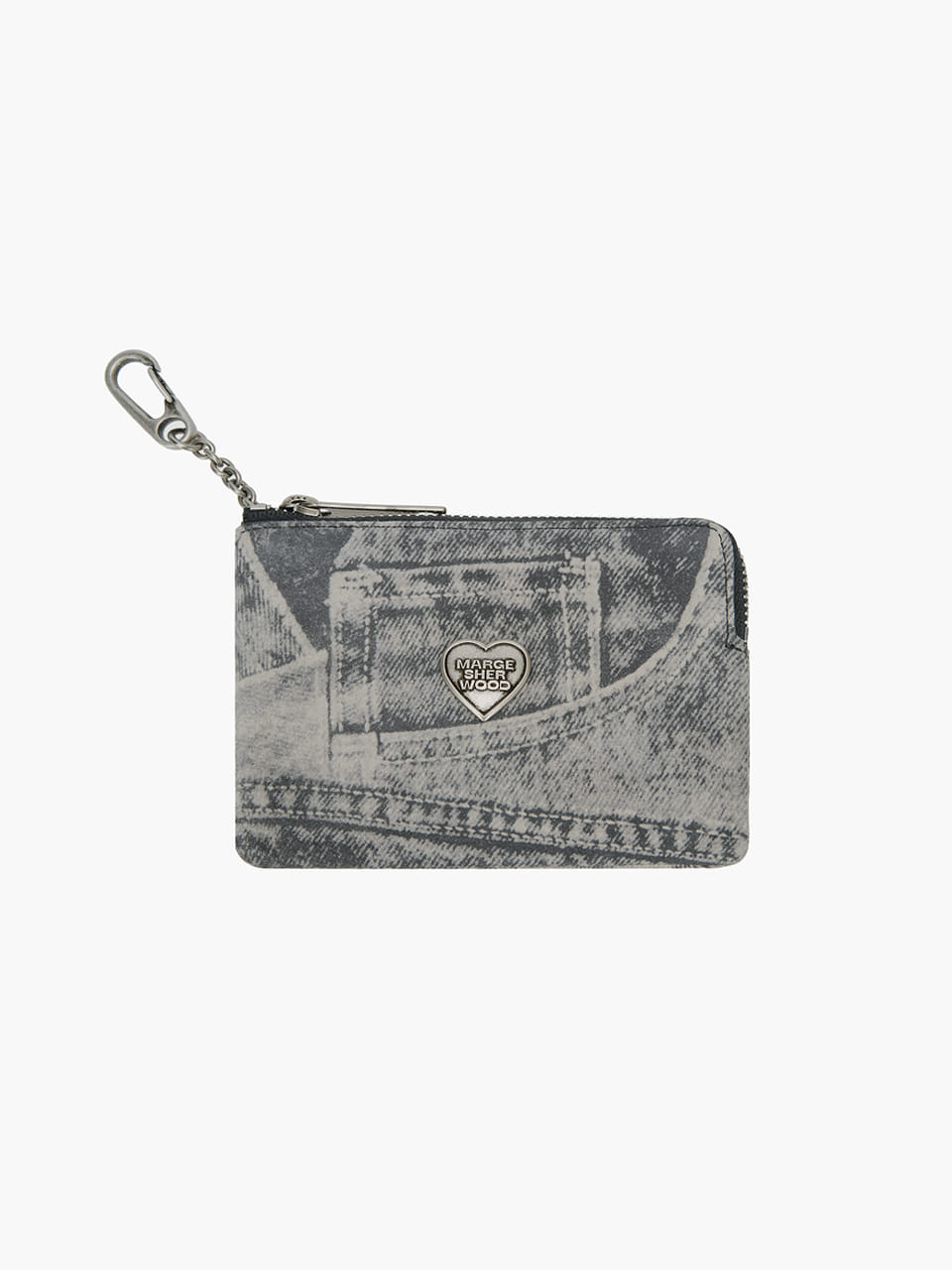 MARGESHERWOOD HEART ZIPPER WALLET_SILVER LOGO MARGESHERWOOD  DKshop