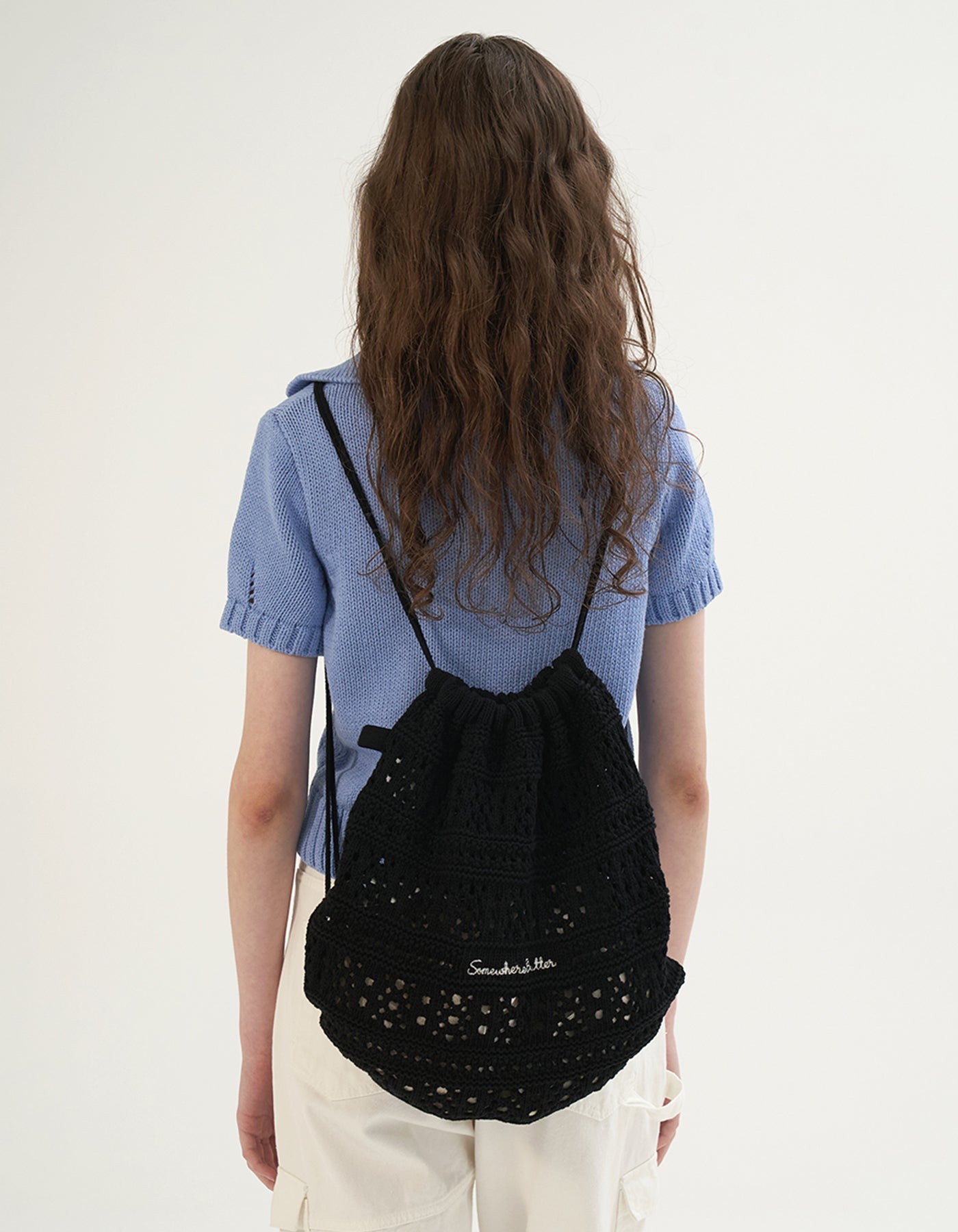 SOMEWHERE BUTTER. Yogurt knit string bag SOMEWHERE BUTTER.  DKshop