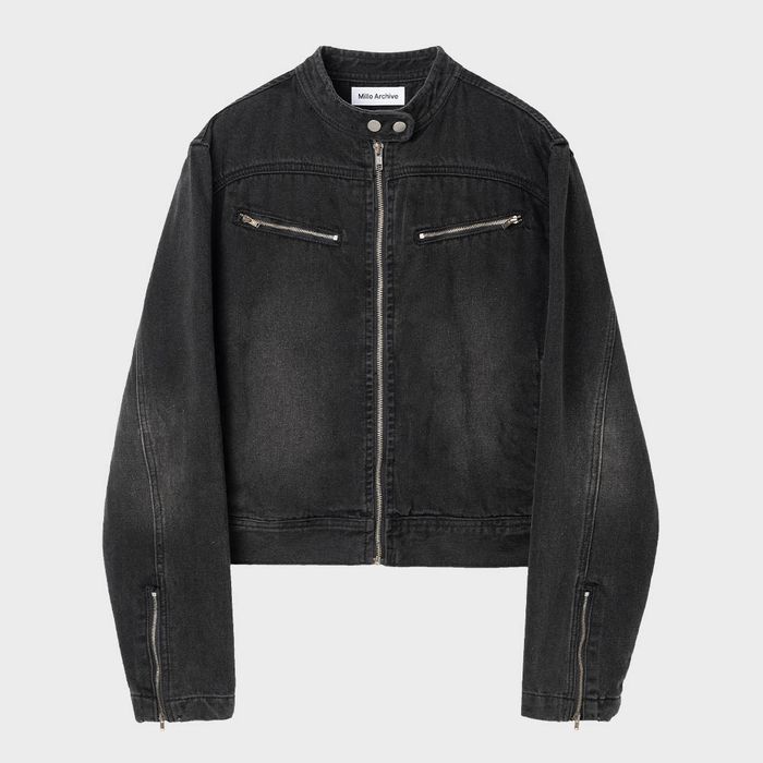 MILLO WOMEN Washed Denim Racing Jacket (aespa Karina Wear) SUNBURNPROJECT  DKshop