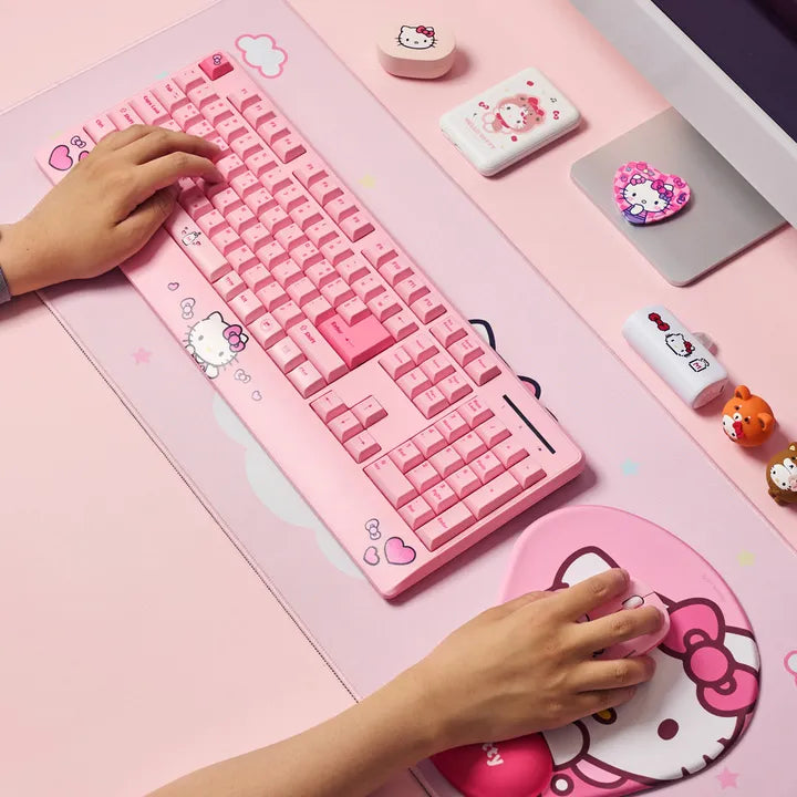 [DIGITAL VENTUS] HELLO KITTY Wireless Keyboard & Mouse Combo Set with Palm Rest DIGITAL VENTUS  DKshop
