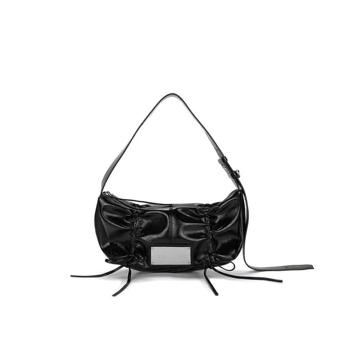 Matin Kim HALF SHIRRING RIBBON ROUND BAG