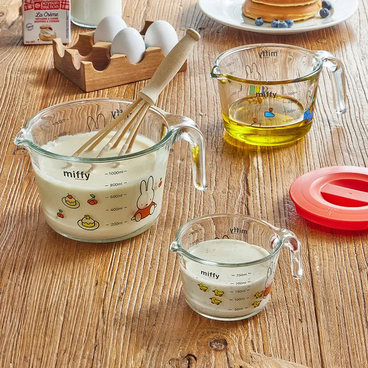 EJIRY Miffy Heat-Resistant Tempered Glass Measuring Cup Set 5ea EJIRY  DKshop