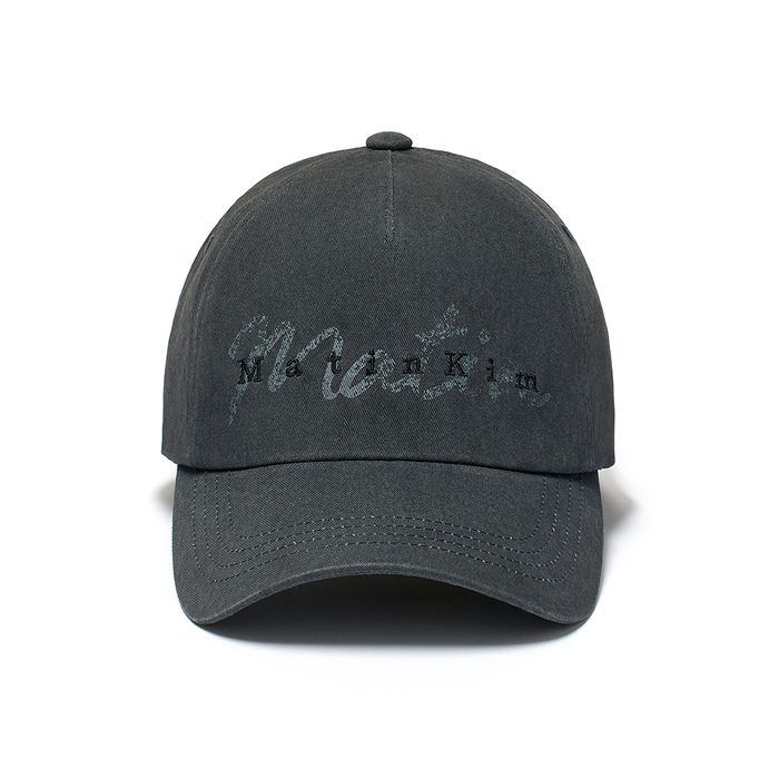 Matin Kim COTTON WASHED CRACK LOGO BALL CAP