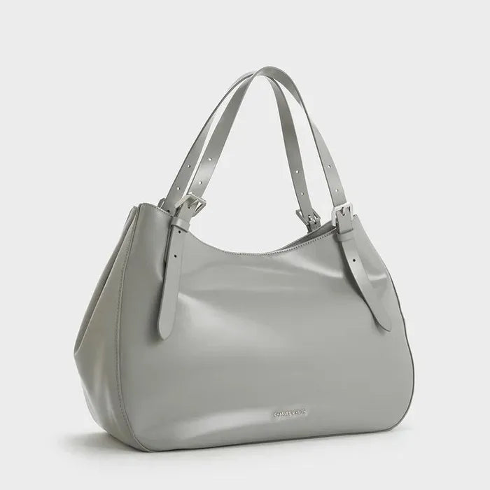 CHARLES & KEITH Buckle Strap Slouchy Tote Bag CHARLES & KEITH  DKshop