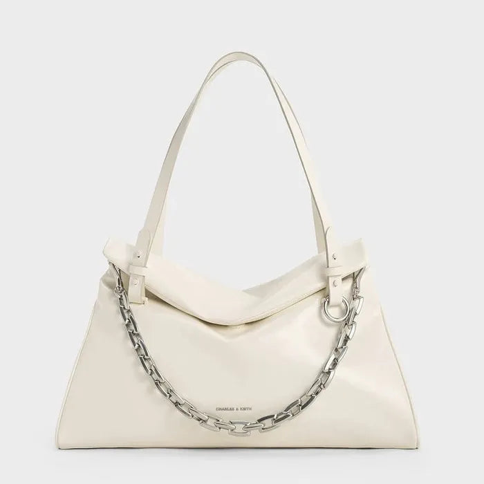 CHARLES & KEITH Andromeda Chunky-Chain Trapeze Tote Bag CHARLES & KEITH  DKshop