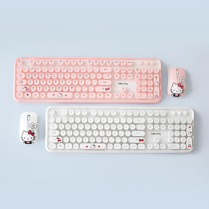 [DIGITAL VENTUS] HELLO KITTY Retro Wireless Keyboard & Mouse Combo Set DIGITAL VENTUS  DKshop