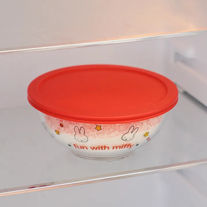 EJIRY Miffy Heat-Resistant Glass Mixing Bowl & Lid Set EJIRY  DKshop