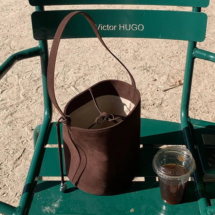 SOMEWHERE BUTTER. Suede Basket Bag