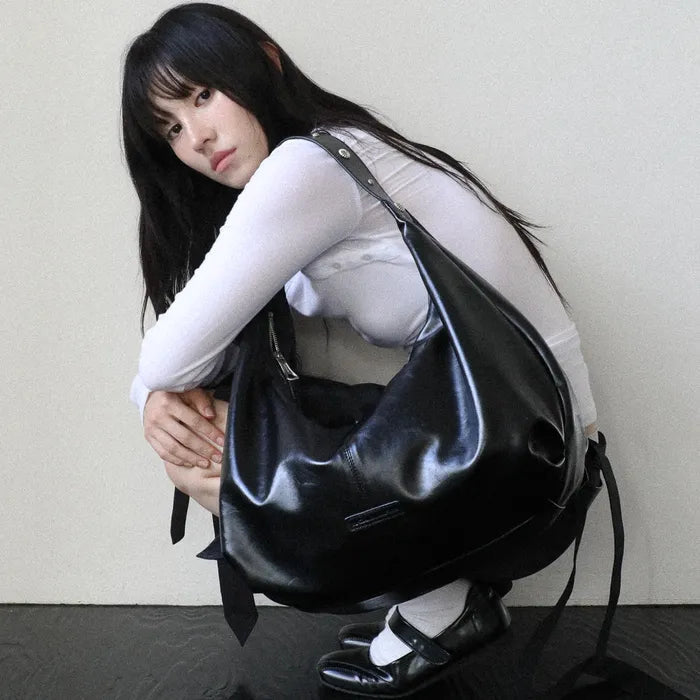 IUGAMAKARAS Studded Strap Hobo Bag IUGAMAKARAS  DKshop