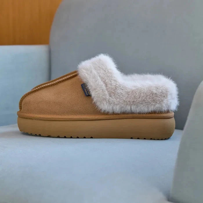 [Rockfish Weatherwear] CLOUDY FLATFORM FUR MULES Rockfish Weatherwear  DKshop