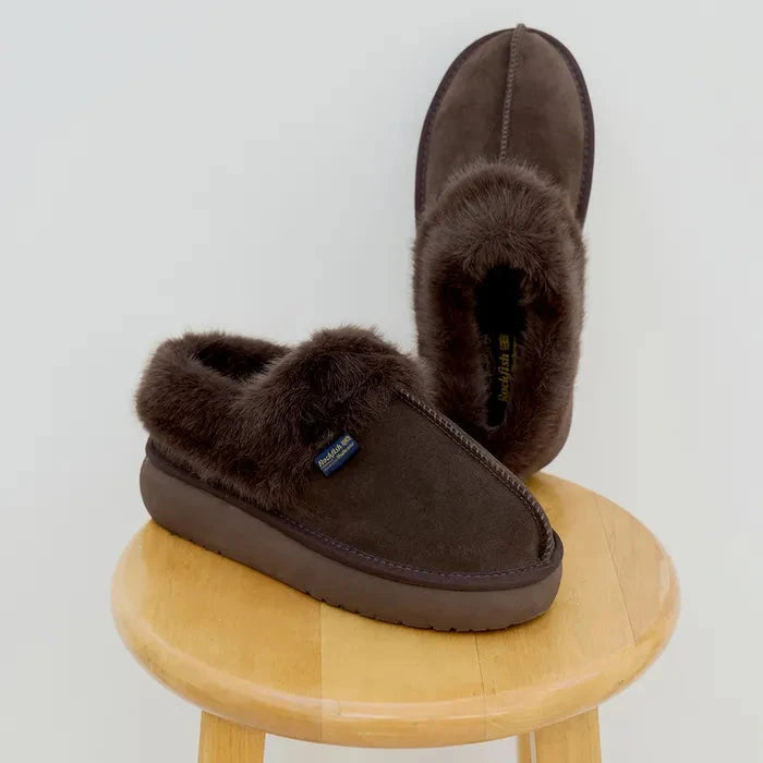 [Rockfish Weatherwear] CLOUDY FLATFORM FUR MULES Rockfish Weatherwear  DKshop