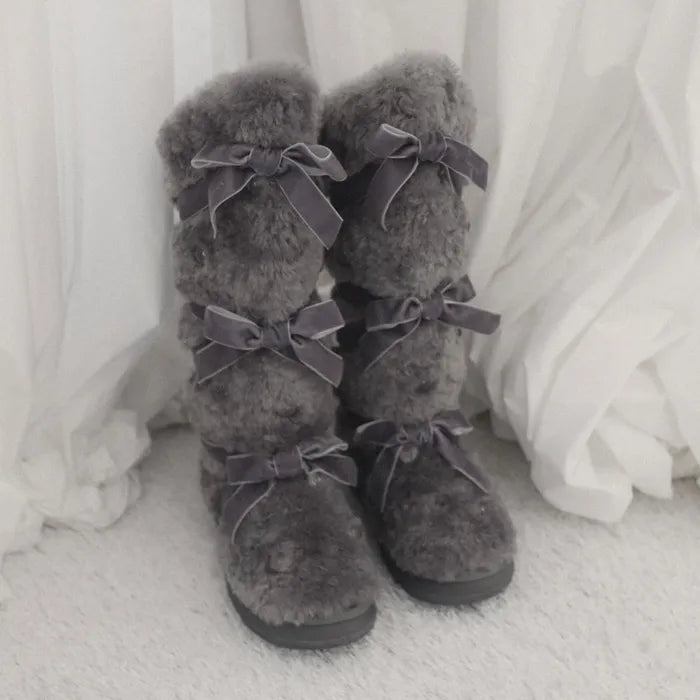 [Rockfish Weatherwear X SUSAN FANG] FURRY LONG BOOTS
