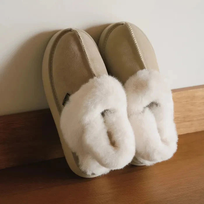 [Rockfish Weatherwear] CLOUDY FLATFORM FUR SLINGBACK Rockfish Weatherwear  DKshop