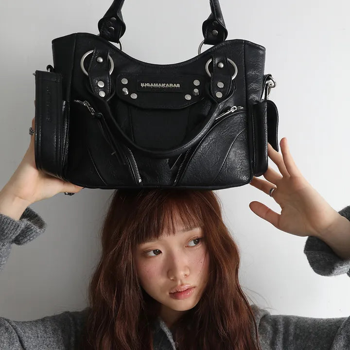 IUGAMAKARAS Studded Leather Mini Shoulder Bag IUGAMAKARAS  DKshop