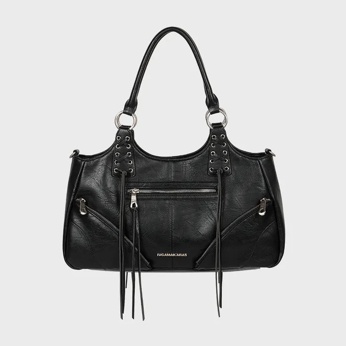 IUGAMAKARAS Eyelet Leather Fringe Bag IUGAMAKARAS  DKshop