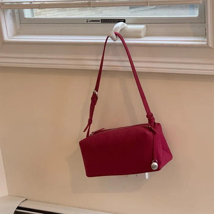 SOMEWHERE BUTTER. Suede Square Shoulder Bag