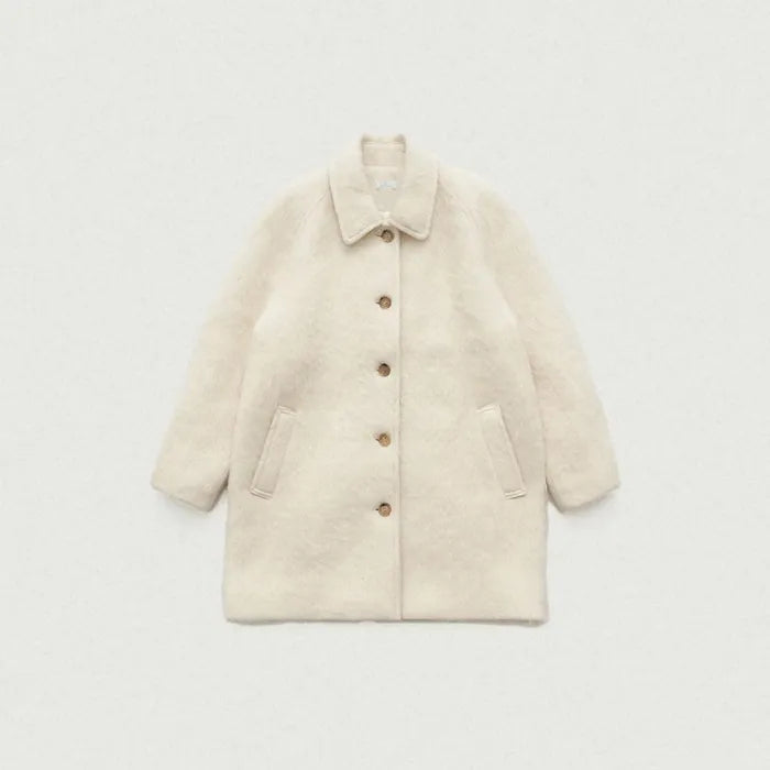the Barnnet Snow White Half Balmacaan Coat the Barnnet Snow White Half Balmacaan Coat