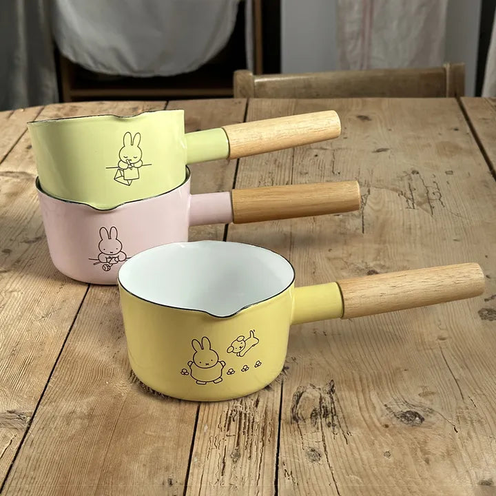 EJIRY FujiHoro Miffy Pastel Enamel Milk Pan 12cm EJIRY  DKshop
