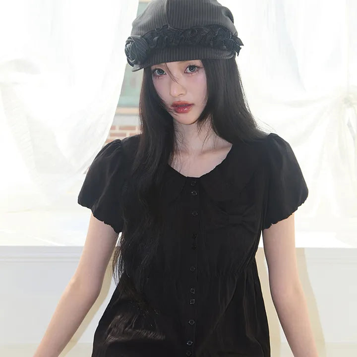 ILLIGO Poming Ribbon Puff Blouse 3 colors ILLIGO  DKshop