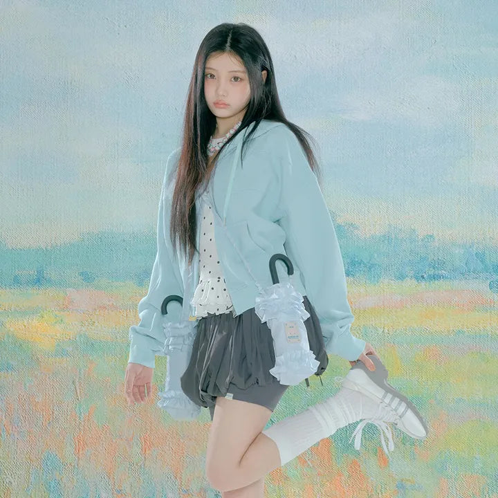 [ILLIT X Rockfish Weatherwear] SHORT FRILLED UMBRELLA ILLIT  DKshop