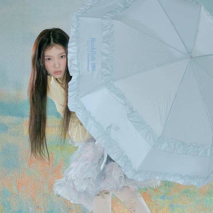 [ILLIT X Rockfish Weatherwear] SHORT FRILLED UMBRELLA ILLIT  DKshop