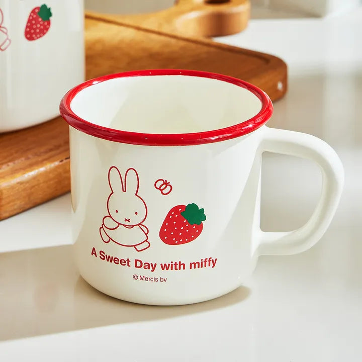 EJIRY Strawberry Miffy Enamel Mug 8cm EJIRY  DKshop